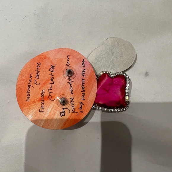 $65 Etsy Last Roe Two Tone Barrie Chrystal Drop Earrings NWT - Picture 4 of 5